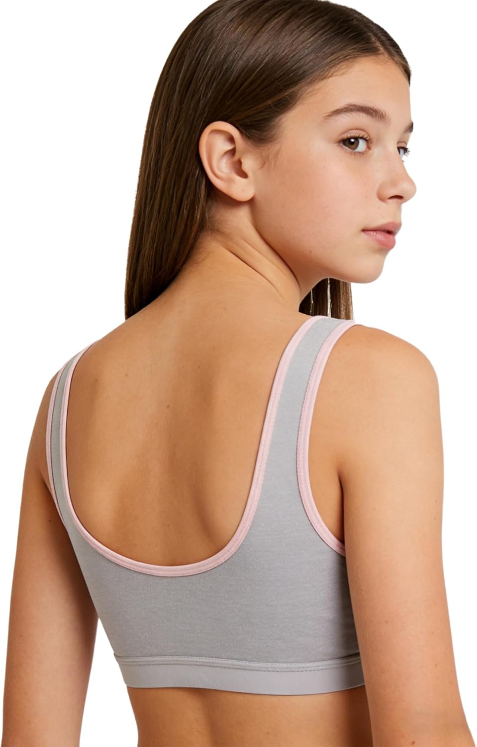 YiZYiF Sports Bras for Girls Workout High Support Growth Period Vest Training Bra with Pads Everyday Crop Top