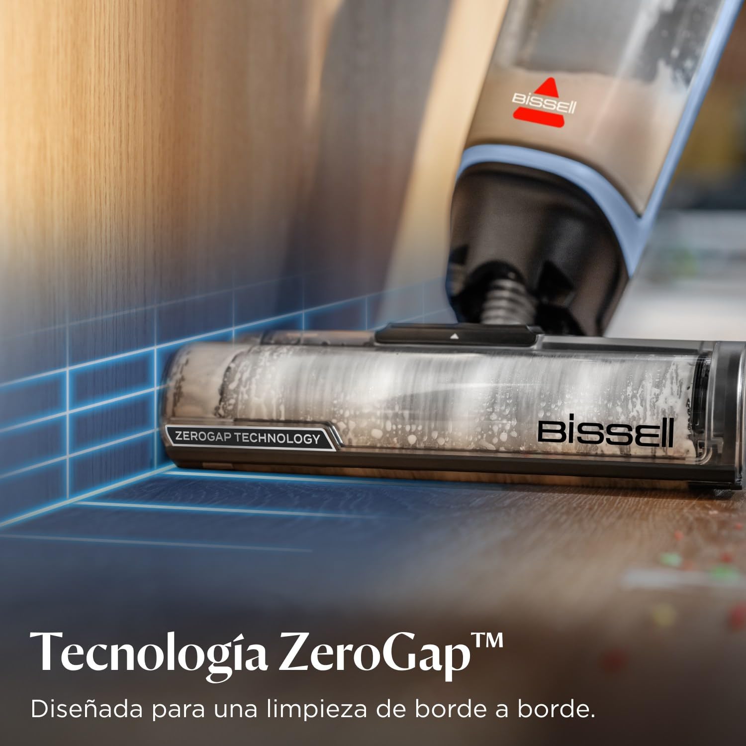 BISSELL CrossWave Edge, aspiradora de mano en seco y húmedo, limpieza potente de suciedad de mascotas, aspiradora en húmedo con tecnología ZeroGap, aspiradora para fregar, multisuperficie, 4088N