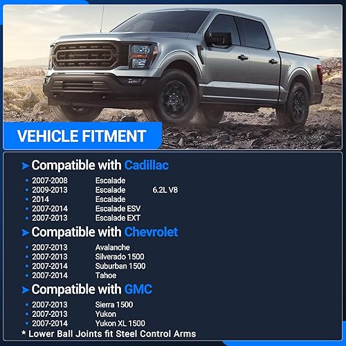 Miniatura 2 de Autoround Kit de brazo de control superior delantero para Chevy, GMC, Cadillac- TahoeYukonEscaladeSilverado 1500Sierra 1500AvalancheSuburban 1500