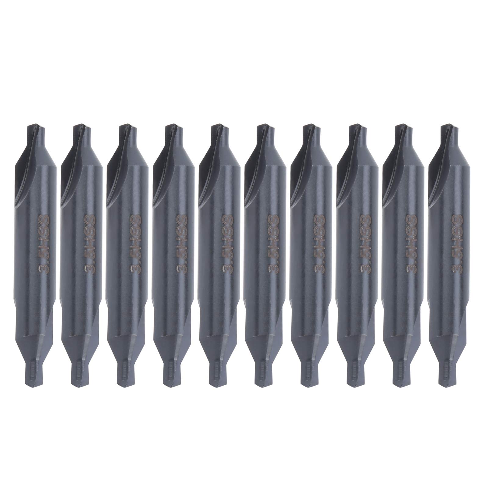 10 pièces 3.5mm embout de centrage de type A HSS forets centraux outil de traitement industriel pour le positionnement en spirale tout-terrain en acier inoxydable