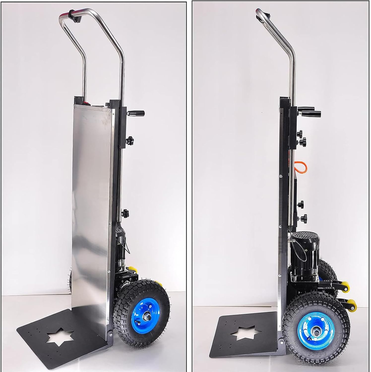 Electric Stair Trolley (400 Kg Load), Stair Climbing Trolley with Telescopic Handle (45-65 Inches), 1200w Brushless Motor, 48 V/36 Ah Battery, for Carrying Goods Up & Down Stairs