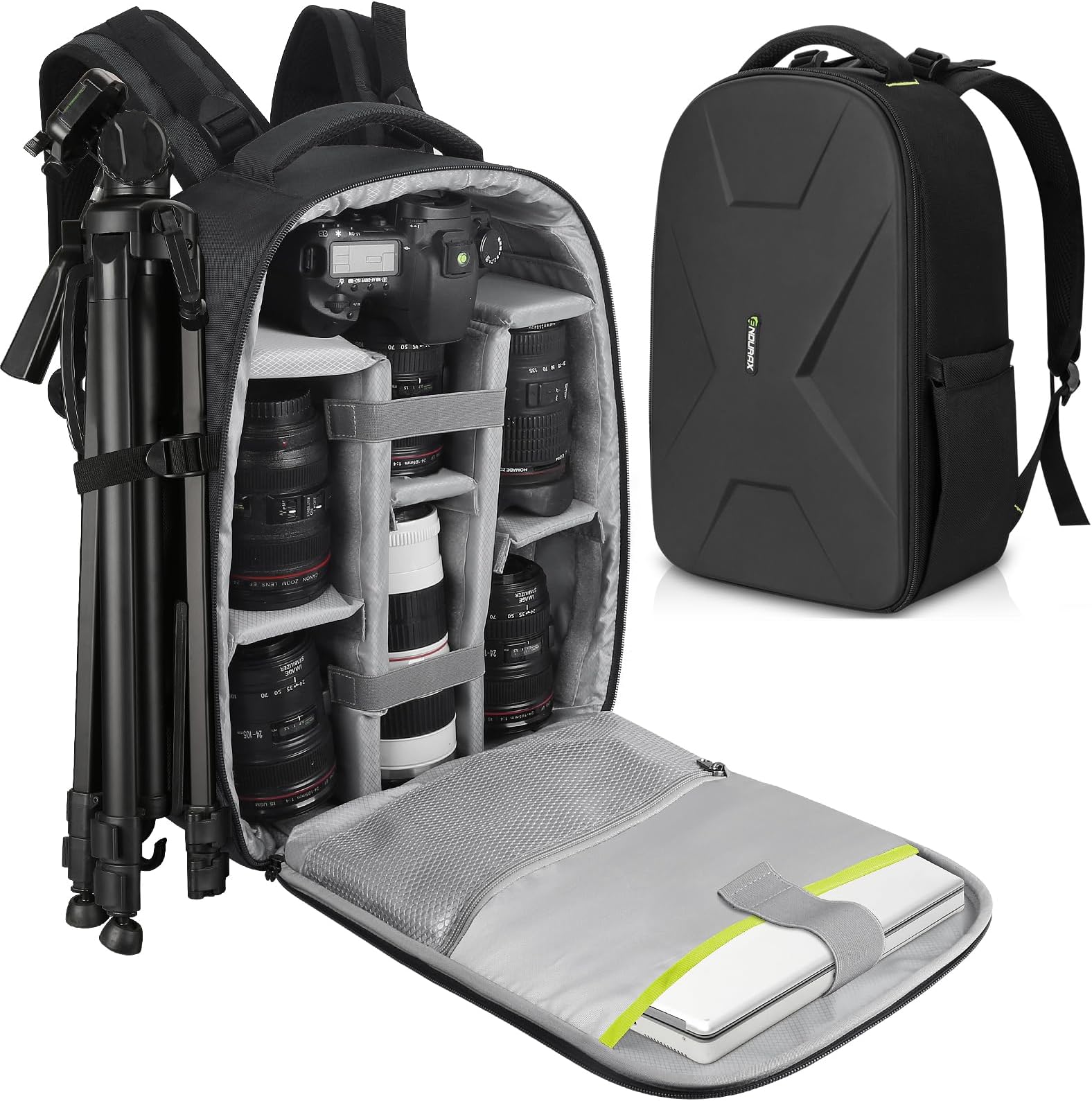 Endurax Camera Bag Professional Camera Backpack DSLR SLR Mirrorless Photography Backpack Case Laptop Comparment Hardshell Protection Tripod Holder