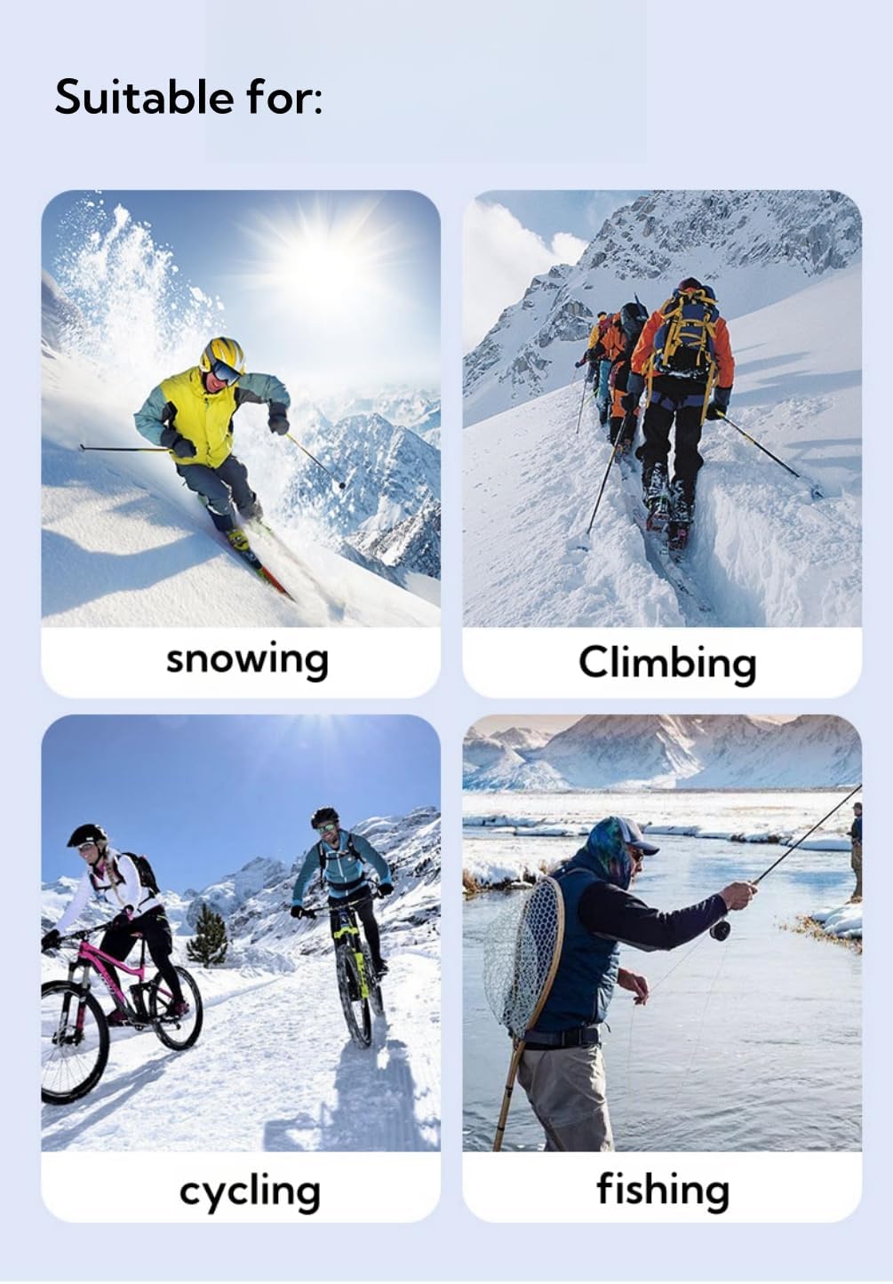 LLmoway Mens Womens Warm Fleece Beanie Soft Winter Hat with Ear Flaps Windproof Ski Snow Cycling Skull Cap Helmet Liner - Image 4