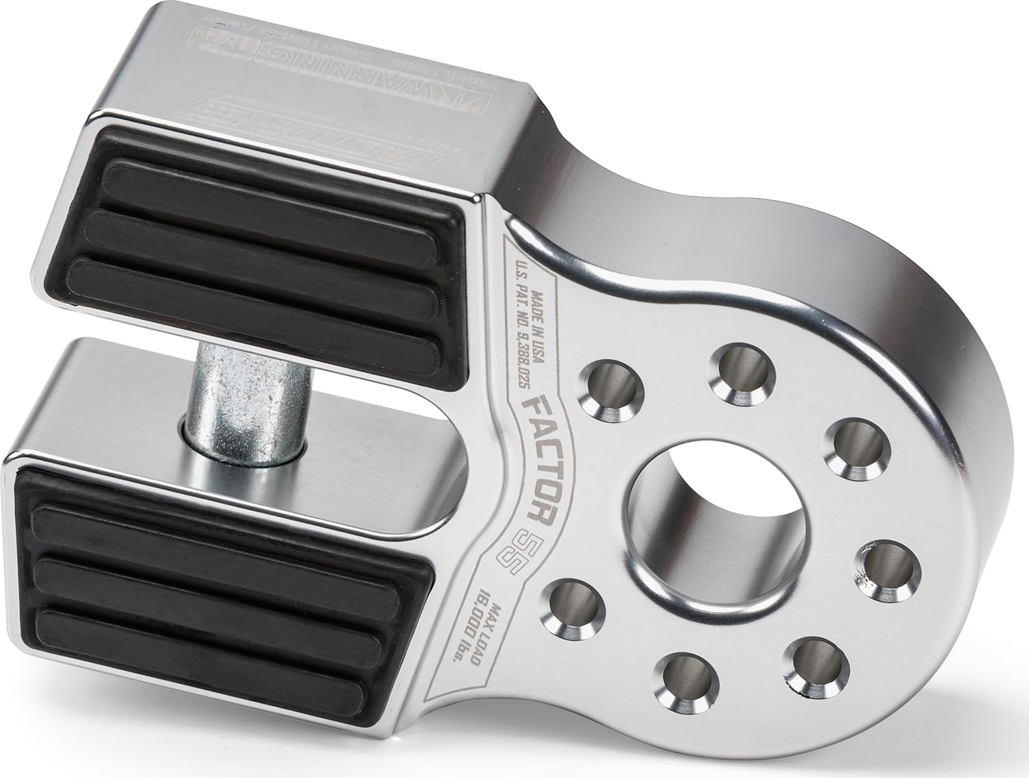 Factor 55 Flatlink Shackle Mount Winch, Designed for use Steel or Synthetic Ropes up to 6,000 lbs - Silver