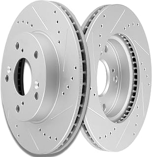 SCITOO Front Brake Rotors 2pcs Drilled & Slotted Brakes Rotor:31601