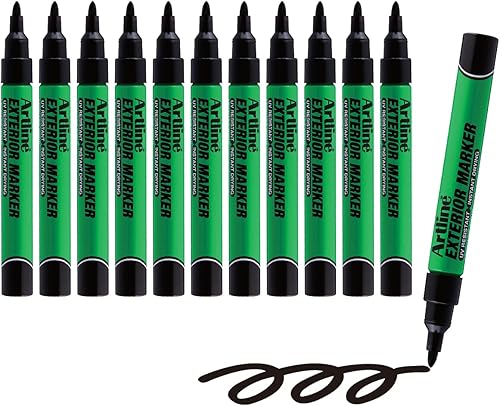 Artline Marcadores exteriores  Serie profesional  Para múltiples superficies exteriores  Tinta permanente resistente a los rayos UV  Marcadores de