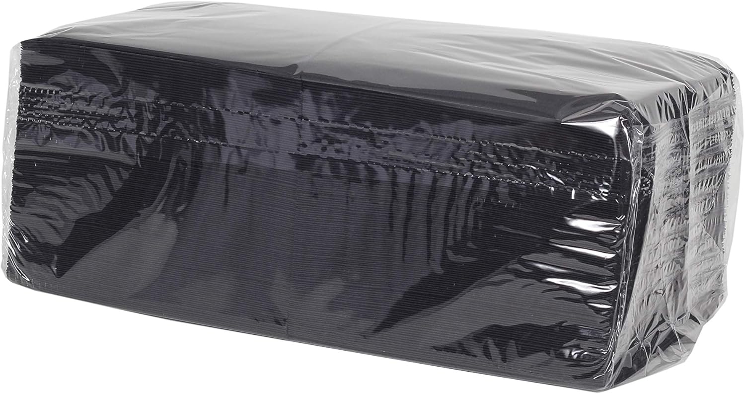 Hoffmaster Black Beverage Napkins, 2-PLY, 9.5" x 9.5", 1000/Case