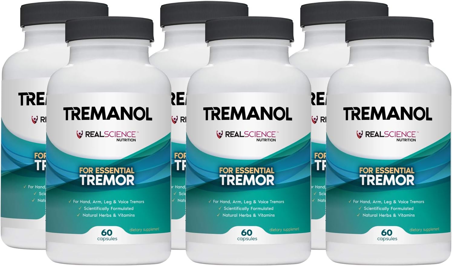 Tremanol Natural Aid Herbal Supplement โ Includes Vitamin B2 & B12, Passionflower & Skullcap โ 60 Caps (Pack of 6) โ Made in USA