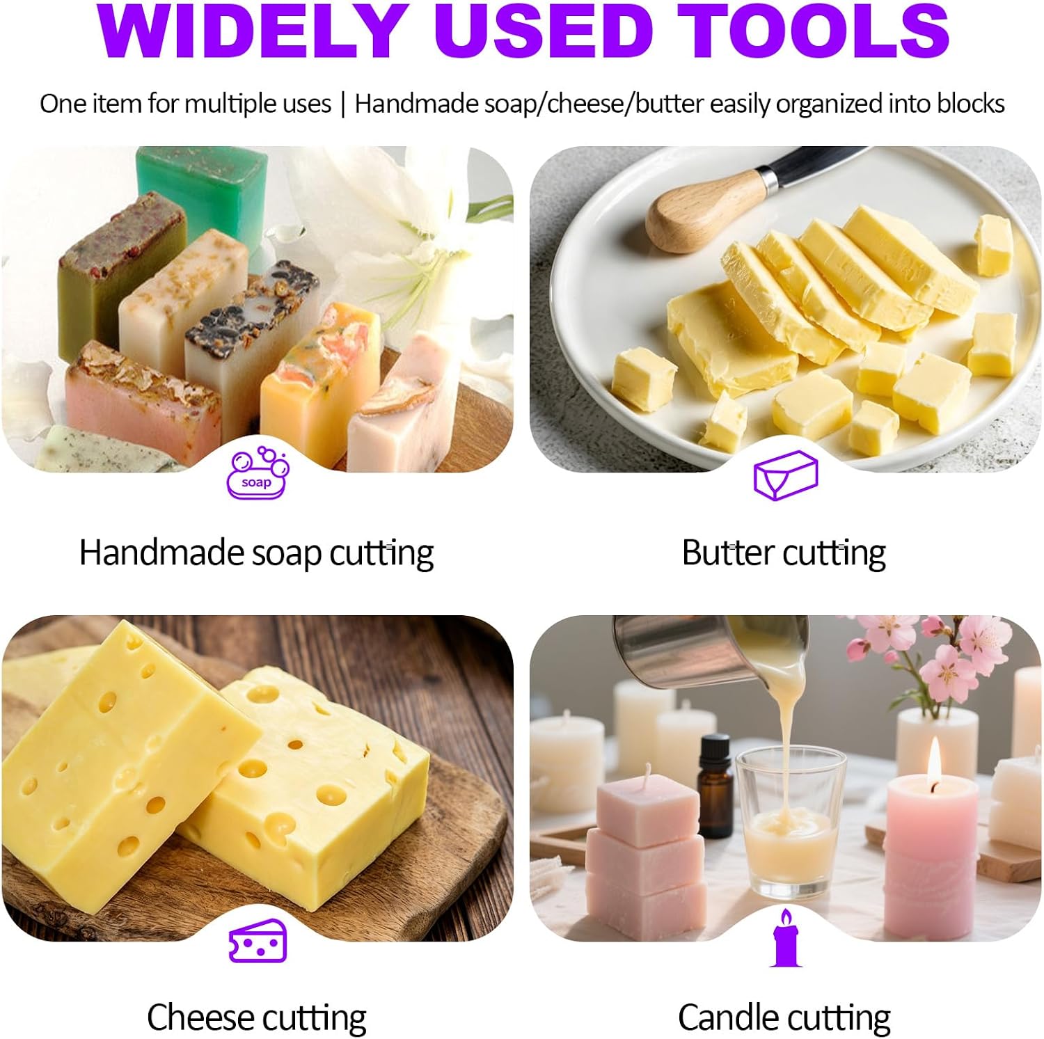 Wooden Soap Cutter, Multi‑Purpose Cutting Tool for Handmade Soap Making