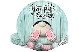 Whaline Easter Paper Plates for Kids