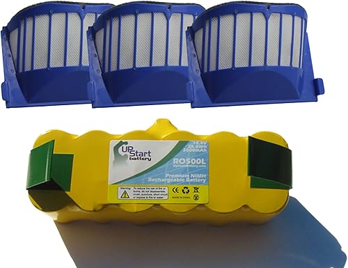 Repuesto para batería y filtro iRobot Roomba 595 Pet Series - Kit incluye 1 batería iRobot y 3 filtros