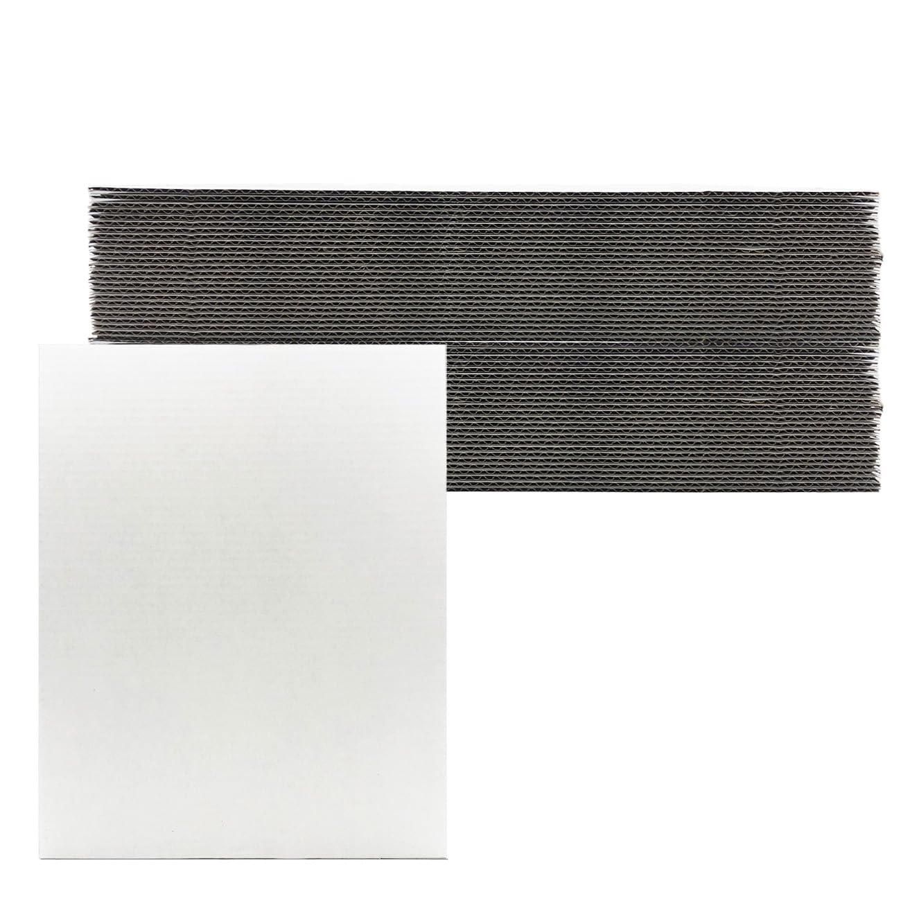 12 x 15 Inch Corrugated Cardboard Sheets Flat Layer Pads White rectangle Separators Bulk Flat Card Boards Inserts for Packing, Shipping,Art,Mailing,