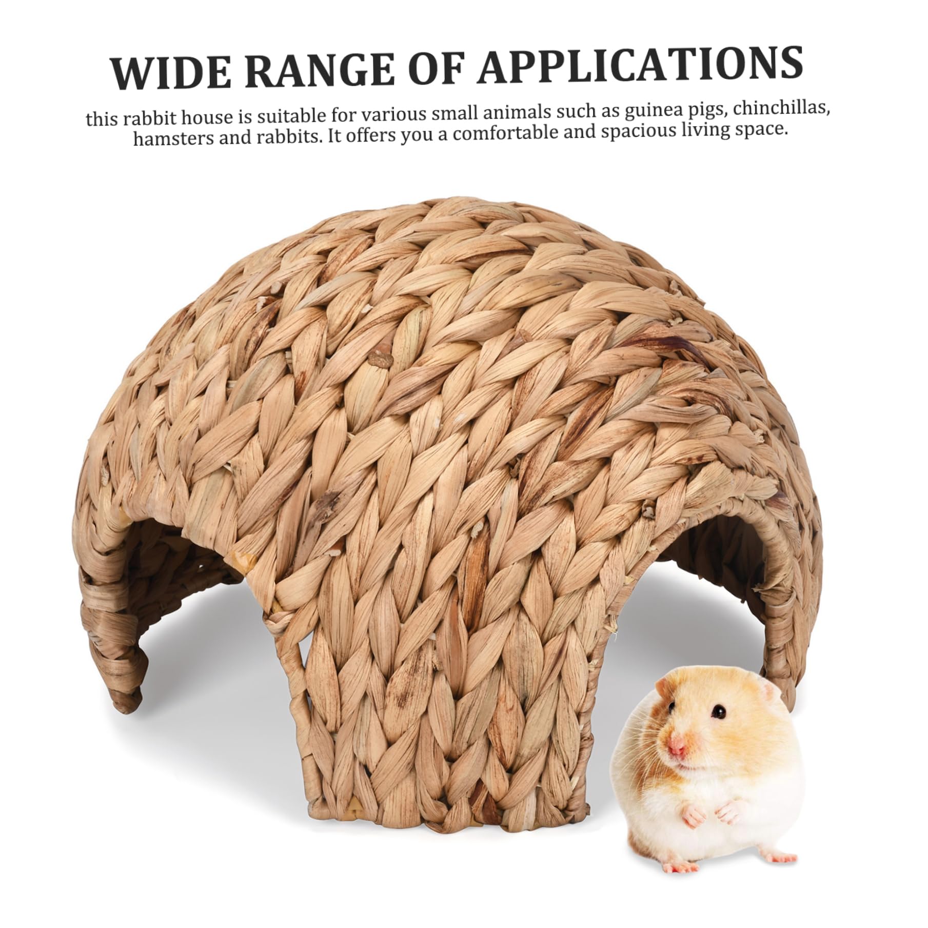 Meerschweinchenhütte, Meerschweinchenhaus, natürliches Gras -Meerschweinchen -Versteck, kreative sichere Meerschweinchenhütte, bequem