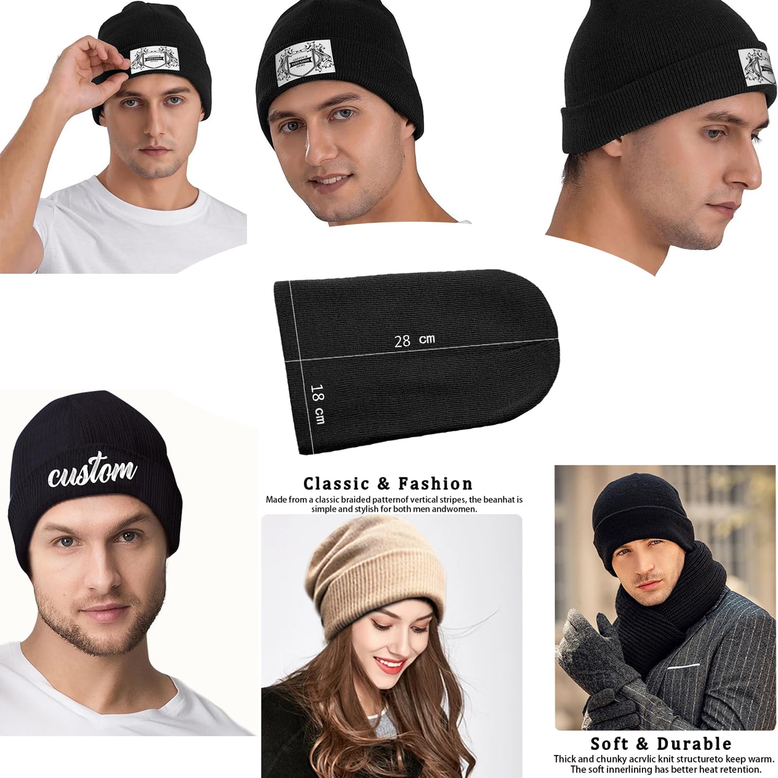 isecai ビーニー 帽子 ニット メンズ