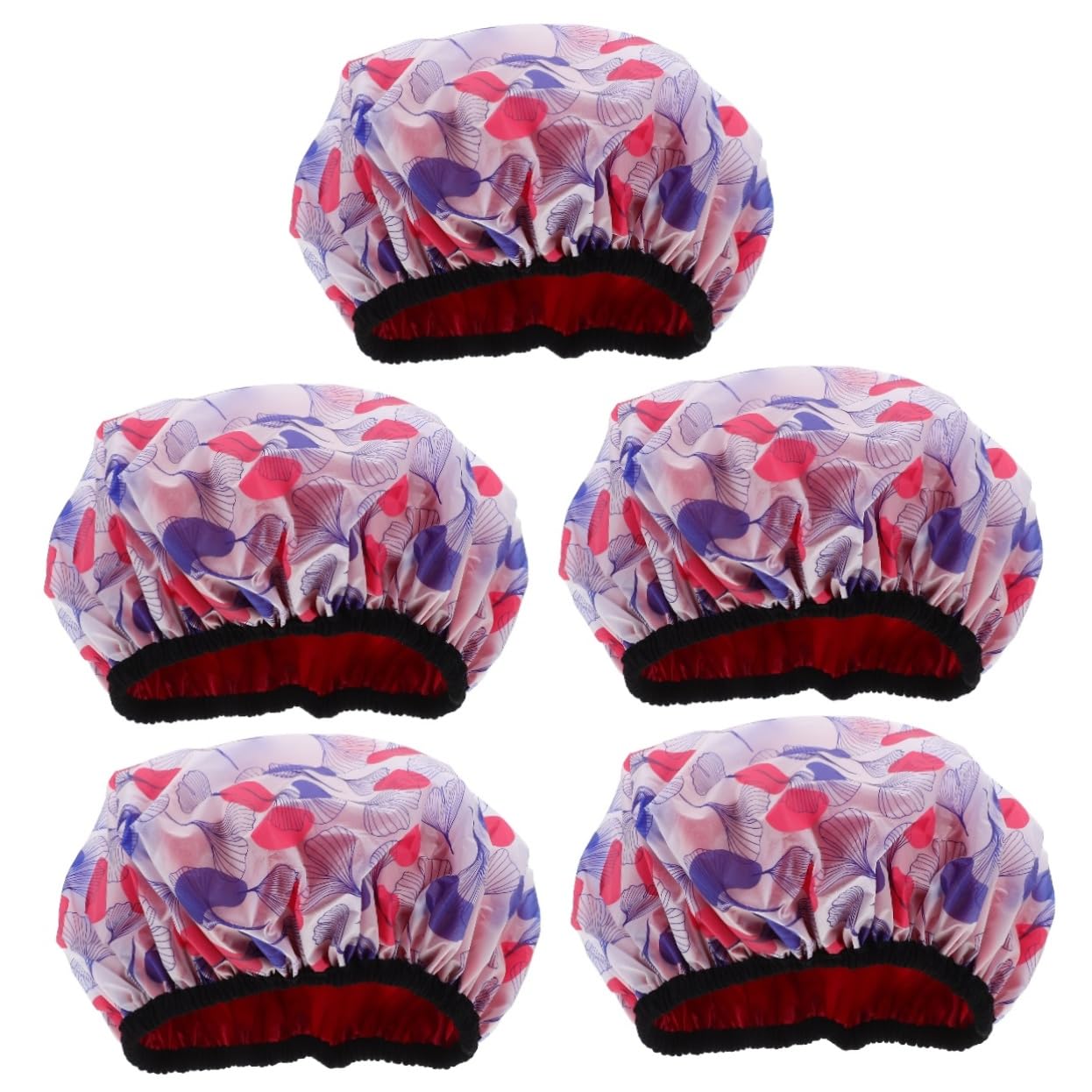 Beaupretty 5piezas Gorro De Ducha Para Mujeres Doble Capa Gorro Decorativo y Reutilizable Para Cabello y Spa