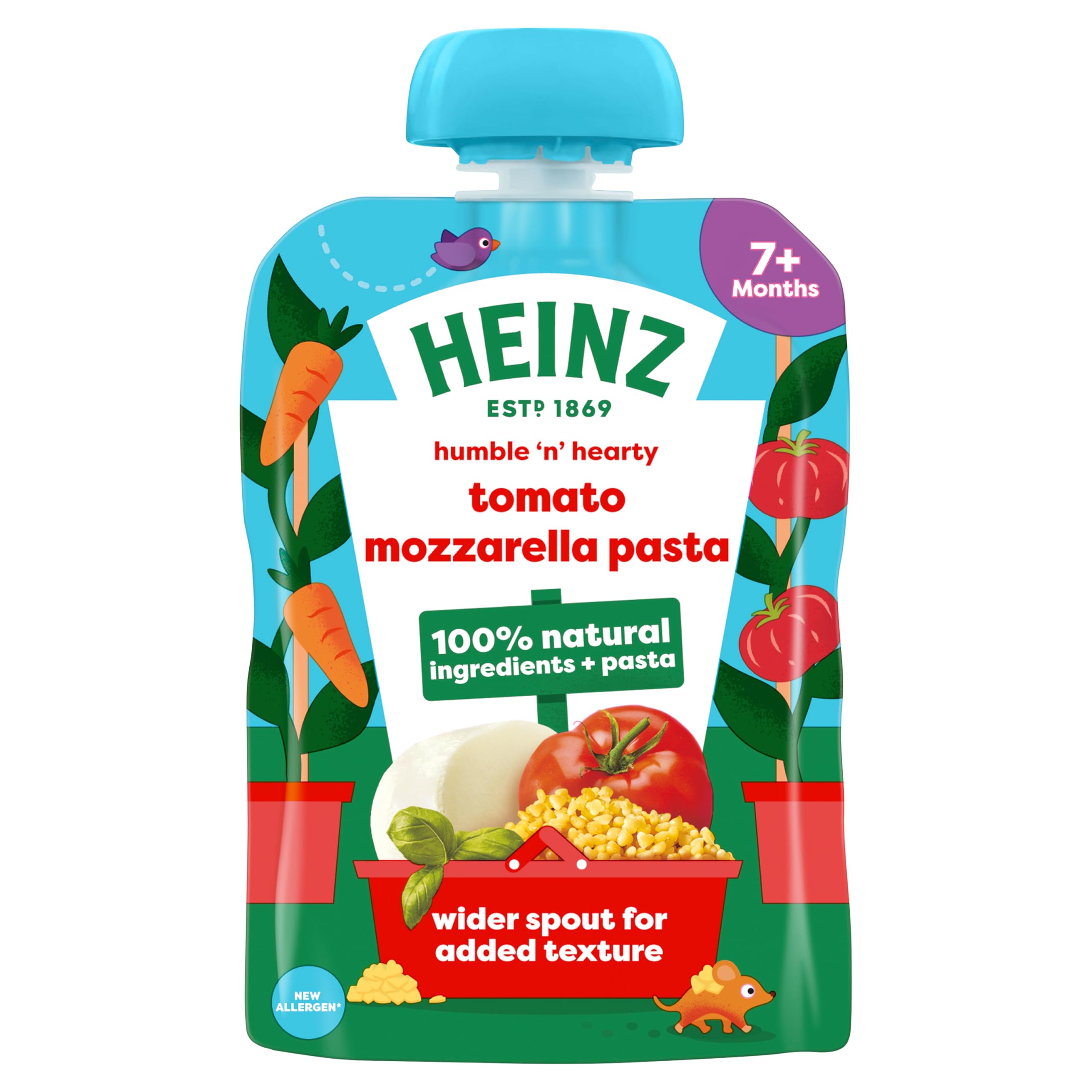Baby Food Tomato & Mozzarella Pasta Shapes Pouch 130g