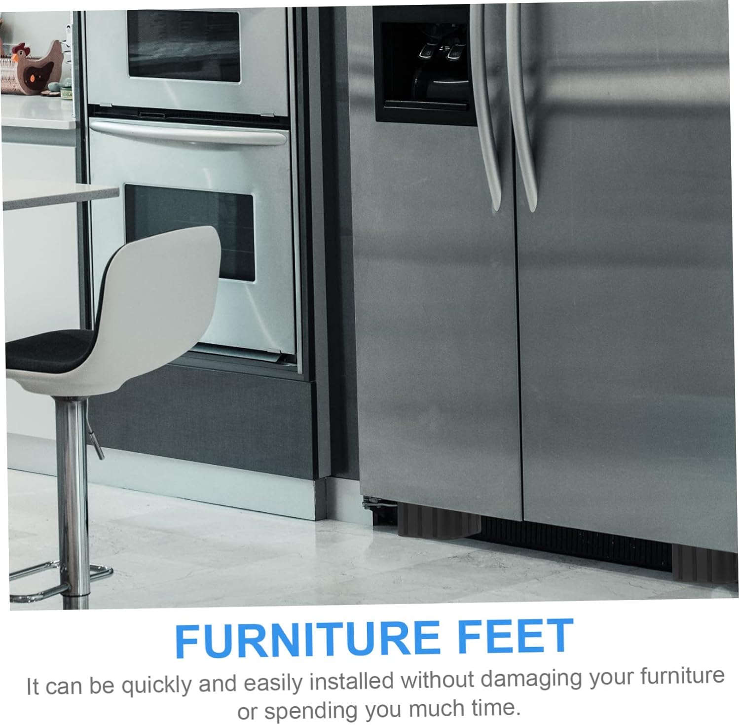 4sets Furniture Feet Pads of Levelers for Couch Legs Sofa Risers Kitchen Cabinets Bedroom Closet Non-Slip Furniture Protectors