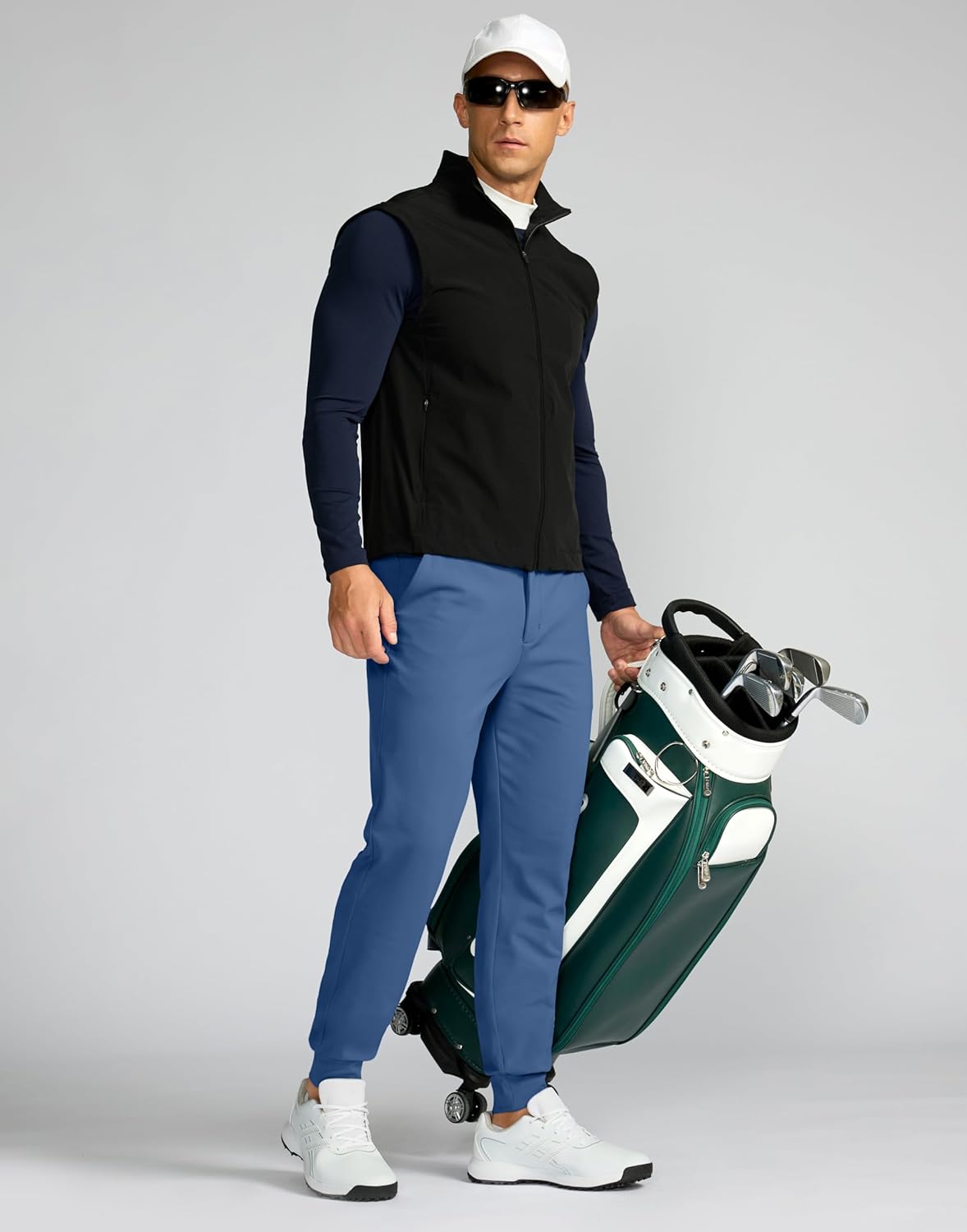 Soothfeel Mens Fleece Lined Golf Joggers with Pockets Slim Fit Stretch Sweatpants Dress Work Travel Warm Winter Pants for Men - Image 6