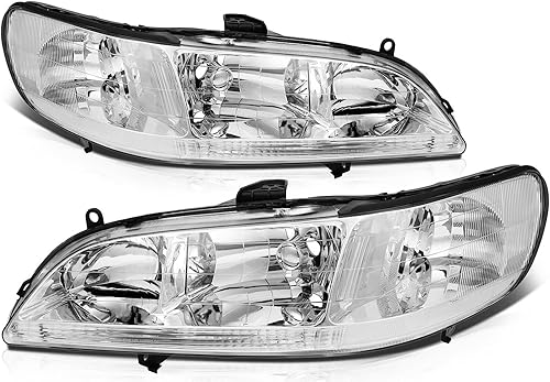 Miniatura 9 de cciyu Conjunto de faros delanteros para Honda para Accord 1998-2002, carcasa cromada, reflector, lente transparente