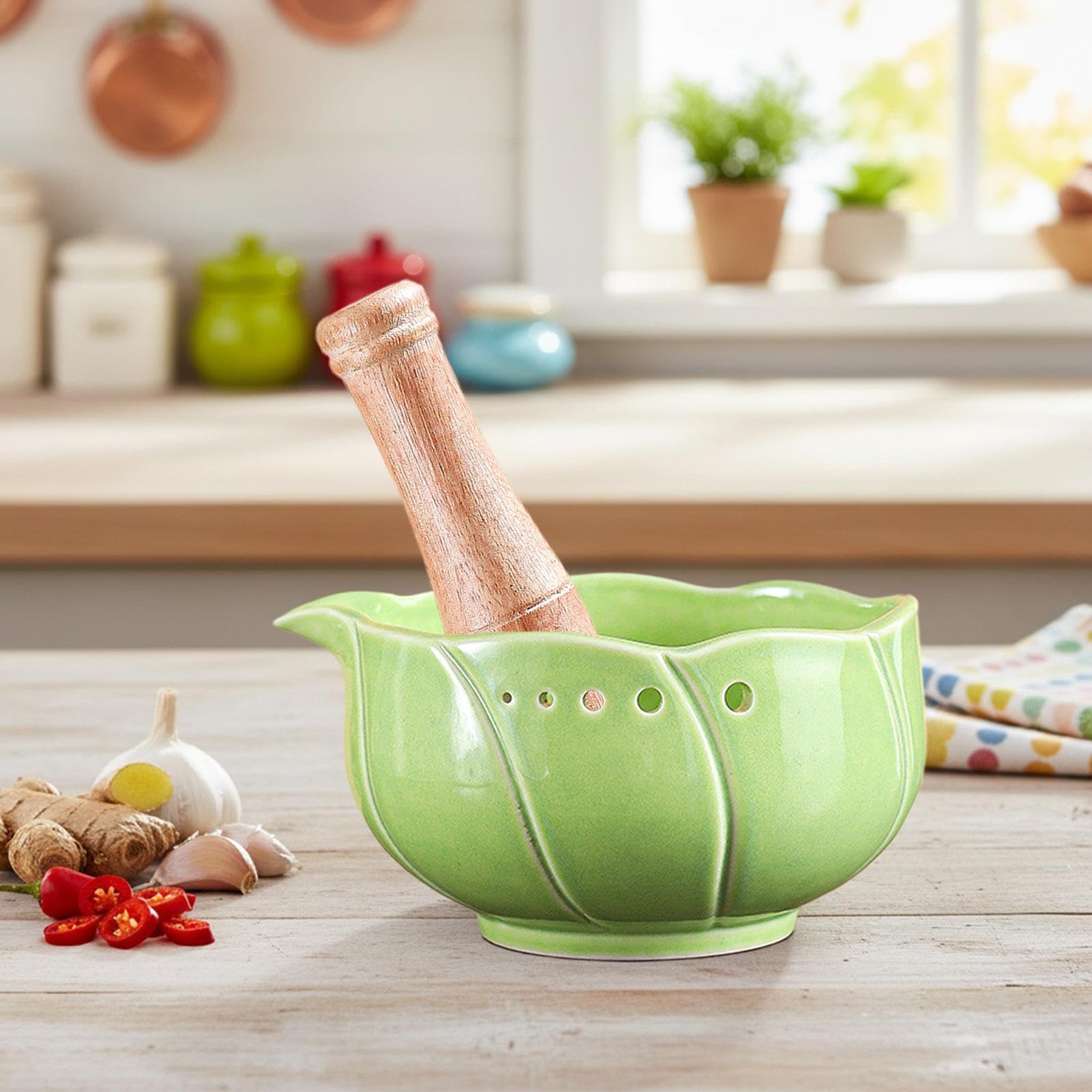 Knoblauchreibe Salatschüssel – Manuelles Küchenzubehör, Ingwer-Reibeschüssel, für Hobbyköche, Kochbegeisterte, Saucen, Marinaden, Dressings, tägliche Mahlzeiten, Damen, Herren, Camping, Wohnheim