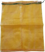 Forest Master Orange Mesh Net Bags 55x80cm for Fruit & Logs - 25 | Orange UV-Resistant Polypropylene, Drawstring Closure, Ventilated Storage for Produce or Logs