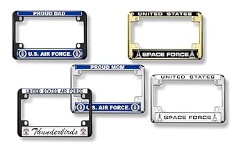 Amazon | オートバイ用メタルナンバープレートフレーム アメリカ