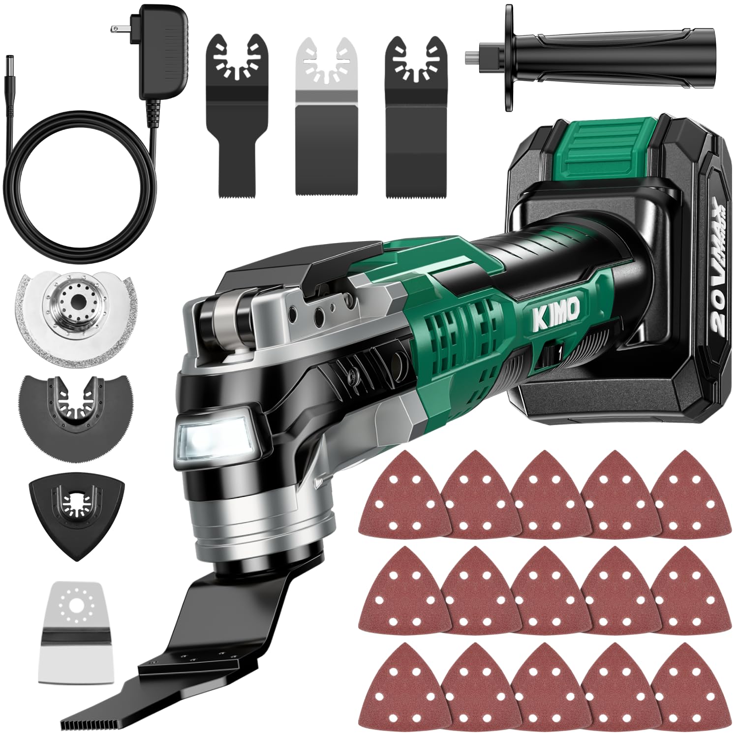 KIMO 20V Cordless Oscillating Tool, Brushless Oscillating Power Multi-Tools