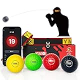 YMX BOXING® Ultimate Reflex Ball Set with Counter App - 4 React Reflex Ball Plus 2 Adjustable Headband, Great for Reflex, Timing, Accuracy, Focus & Coordination Training for Boxing, MMA and Krav Mega