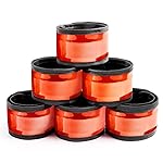 esonstyle 6 PCS Orange LED Light Up Band Slap Bracelets, Night Safety Wrist Band for Cycling Walking Running Concert Camping Outdoor Sports