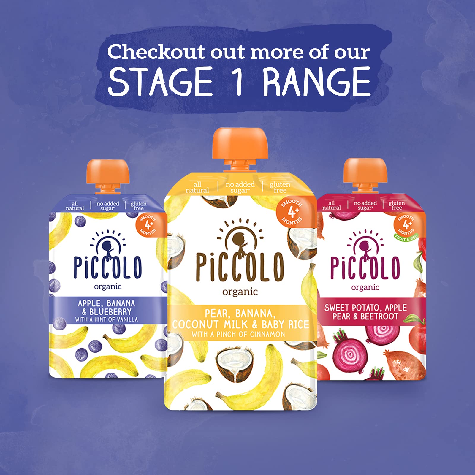 Piccolo Organic Baby Food Baby Food Months Apple Banana