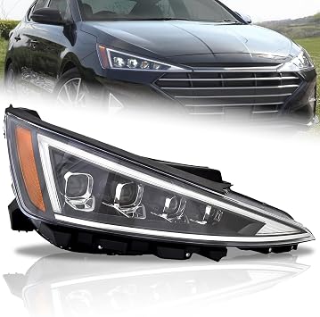 ALLIGATOR AUTO LIGHTS LED Headlight Assembly Compatible With Hyundai Elantra 2019-2020 Limited/Sport, Right/Passenger Side, Bulbs Incduled, 92102-F2760 / HY2503244, DOT/SAE Compliant