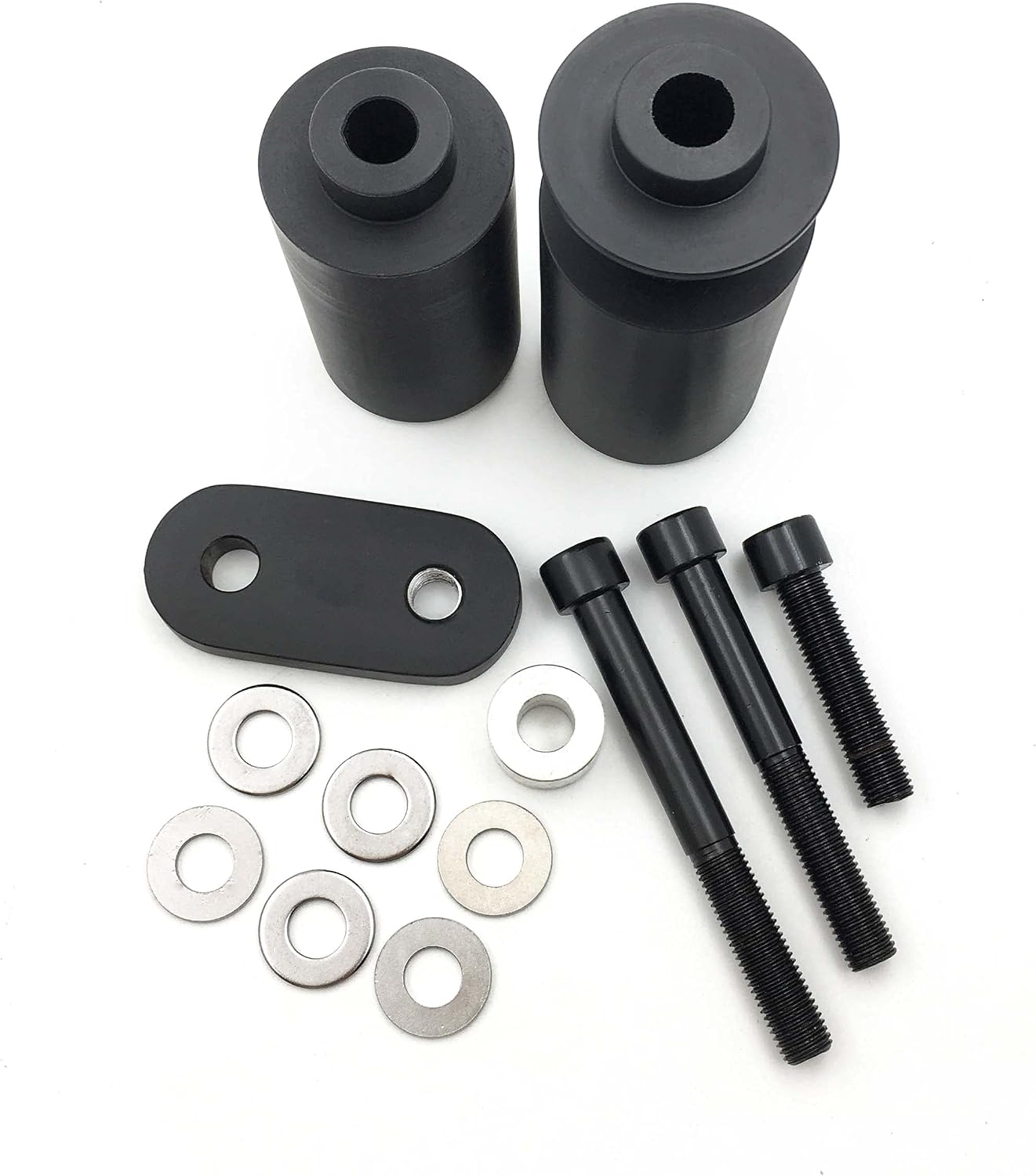 MT219-002-BK Motorcycle No Cut Frame Slider Crash Protector Compatible with 2006 2007 Yzf R6 Yzfr6 Black & Heavy Duty Billet Aluminum [B00KZ8D12Q]