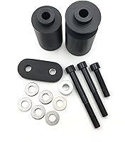 Vista 4 de HTTMT MT219-002-BK - Protector de choque deslizante para motocicleta, sin corte, compatible con Yzf R6 Yzfr6 2006 2007, aluminio negro y resistente