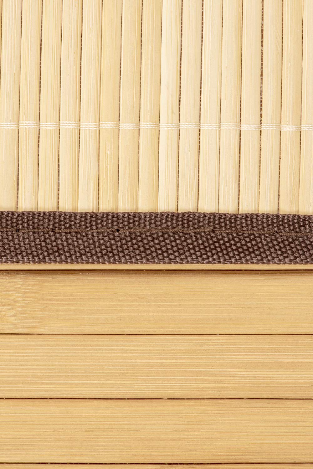 Cesto per il bucato con coperchio e 2 scomparti - robusto contenitore per il bucato in bambù - cesto per il bucato naturale con sacchetto per il bucato, lavabile - 100% bambù - 150 litri | Sacco portabiancheria rimovibile, 2 manici