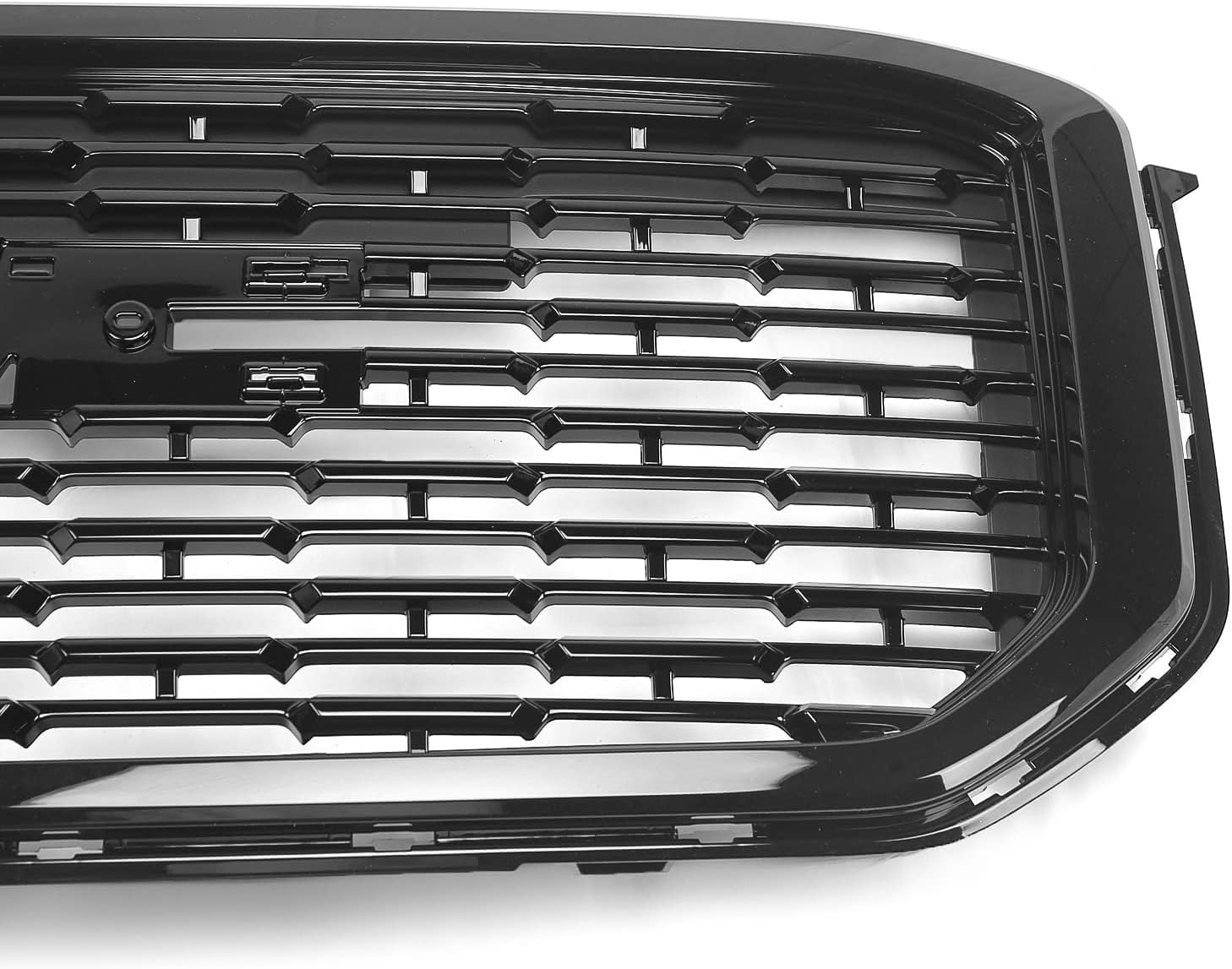 FIONE Front Bumper Grille Grill Compatible with GMC Yukon/Yukon XL 2015-2020 Replacement Glossy Black Denali Style GM1200702 84119634 84722260