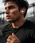 Wireless Earbuds with Bluetooth, Stereo Bass Sound, Built-in Microphone, Sweat Resistant, Compatible with iPhone and Android
