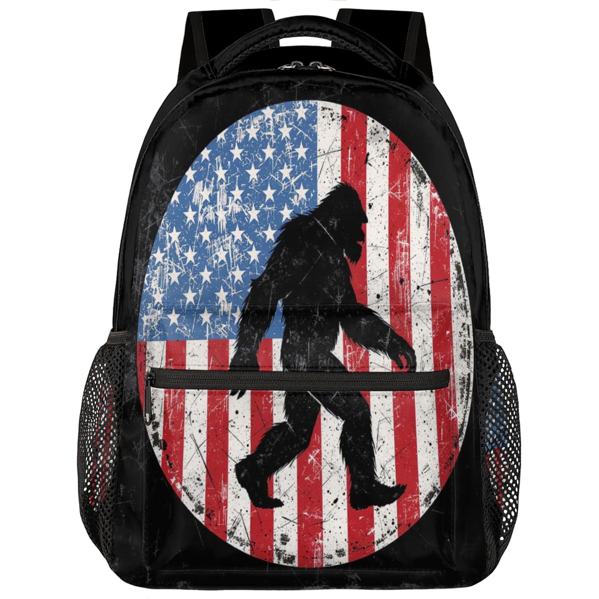 Mochila para portátil de 15.6 pulgadas unisex con diseño Bigfoot y bandera 8