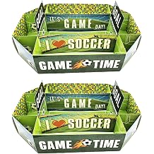 2026 World Cup Decorations - Soccer Party Favors Food Tray Set, Stadium Snack Display Tray, Game Day Themed Birthday Food Plates Decor 2 PCS