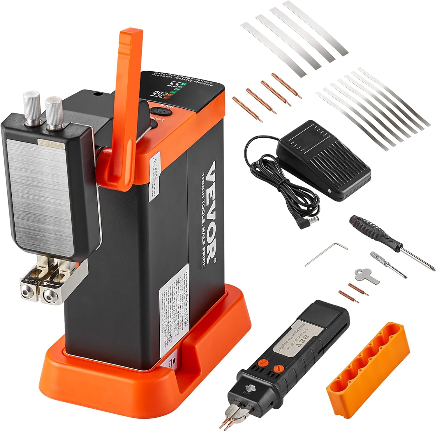 All included accessories for VEVOR 801D Spot Welder