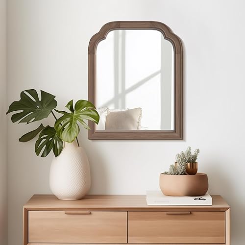 Vista 169 de WallBeyond Espejos de baño de madera para montar en la pared, espejos de pared con marco de madera rústica de 16 x 20 pulgadas, espejos de pared