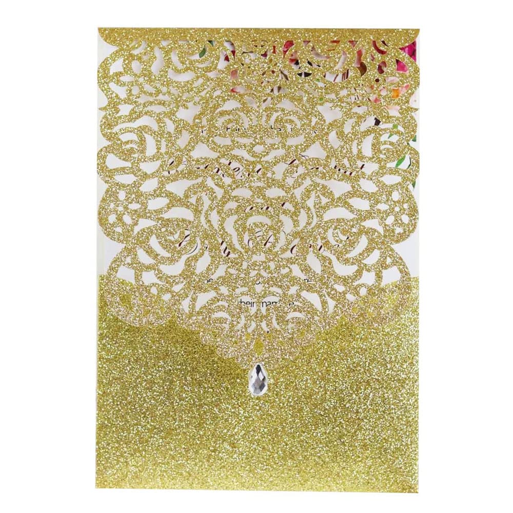 Invitation de mariage en dentelle argentée pour une réception chic et Quinceañera