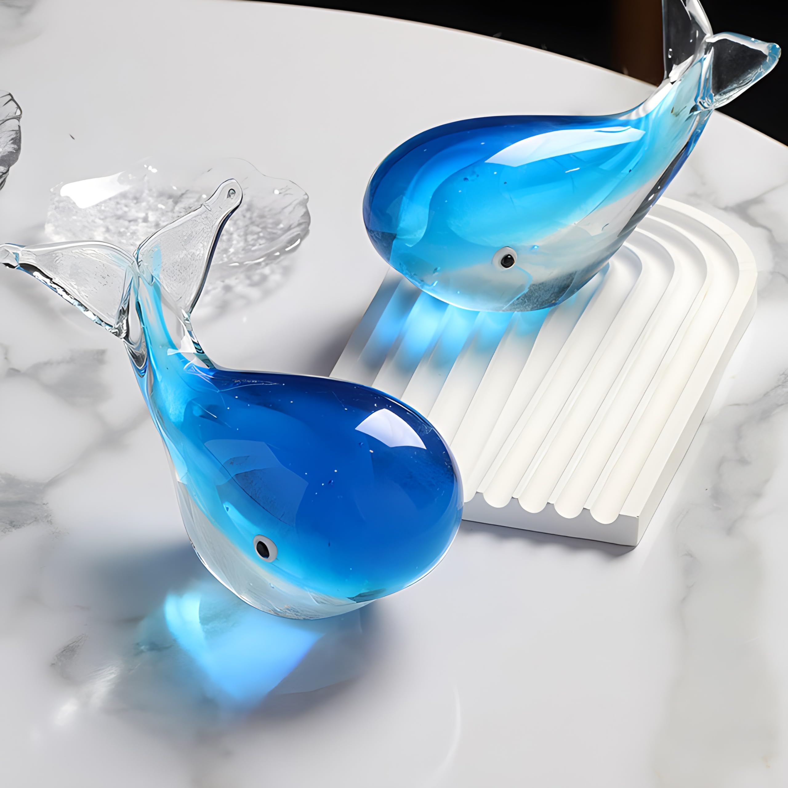 Amazon.co.jp: DUBFKBSH クリスタル クジラ 置物 装飾