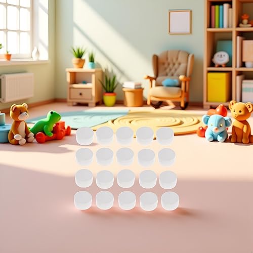 Miniatura 7 de Caja de sonajero blanco, 20 unidades, sonajero de plástico, caja de anillo de reparación, accesorios de sonajero para bebés (0.787 pulgadas),