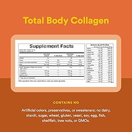 Natural Factors, Total Body Collagen, Bioactive Peptides Powder for Healthy Skin, Hair & Joints, Orange