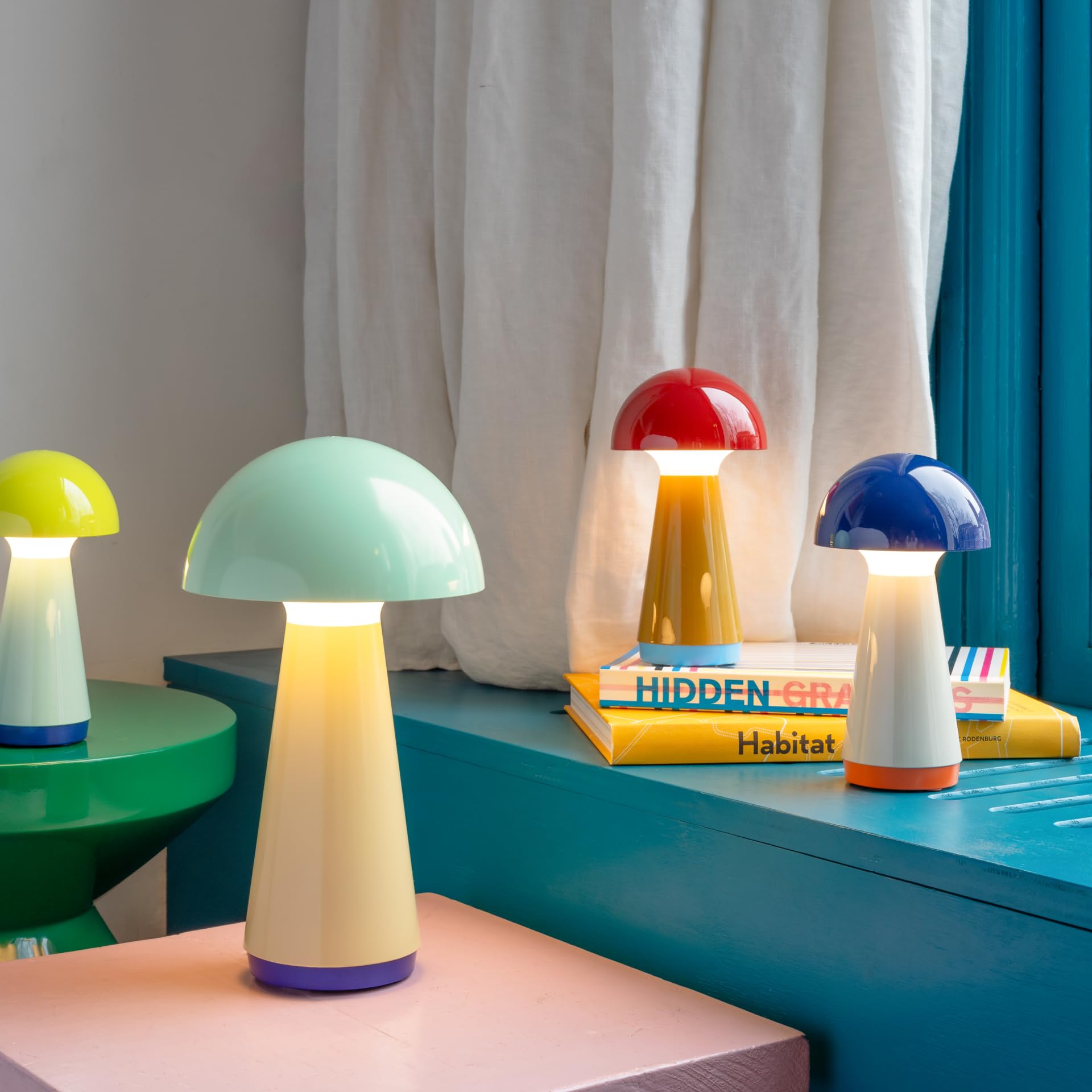 Remember - Table lamp Bobbi H18cm, Blue / Grey, 18 cm (H) x 9.5 cm (D) - Image 3