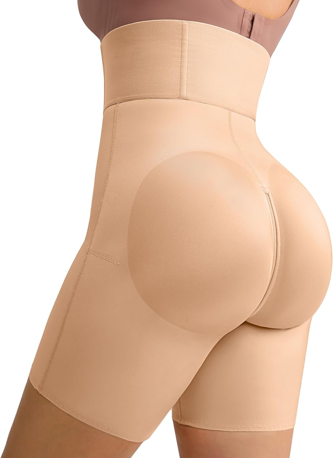 FeelinGirl Shapewear Tummy Control Faja Shorts Slimmer Womens High Waist Zipper Crotch Body Shaper Panties