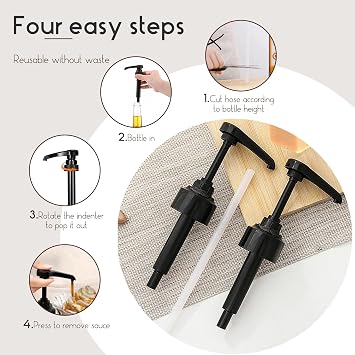 Syrup Pumps,6 Pcs Coffee Syrup Pump,Syrup Pump Dispenser Syrup Portion