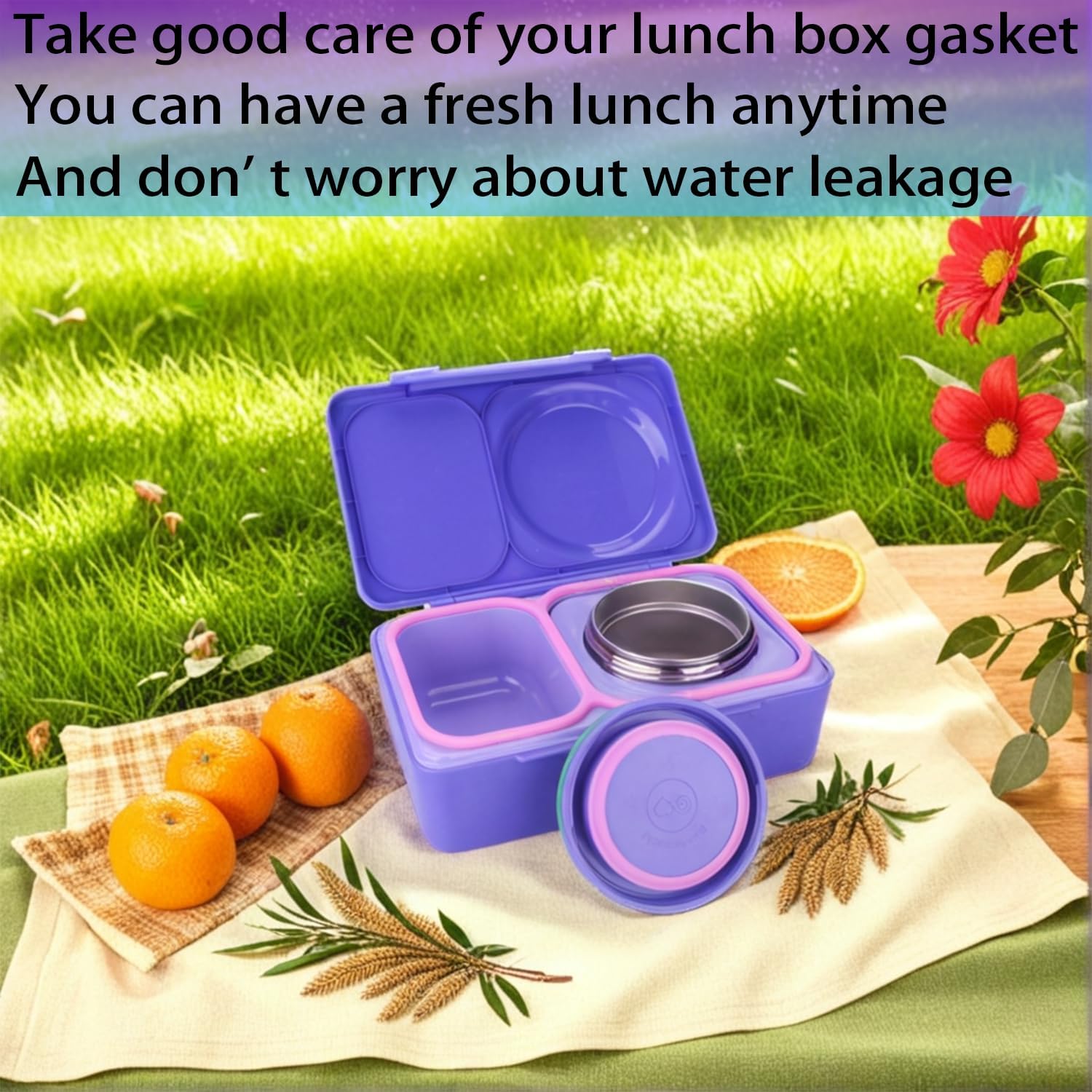 6 pack Lid Seal Gasket for OmieBox UP ，Fit Seal Replacement compatible with OmieBox UP ，Made from 100% Food-Safe Silicone Rubber，Ensures Leak-Proof Freshness