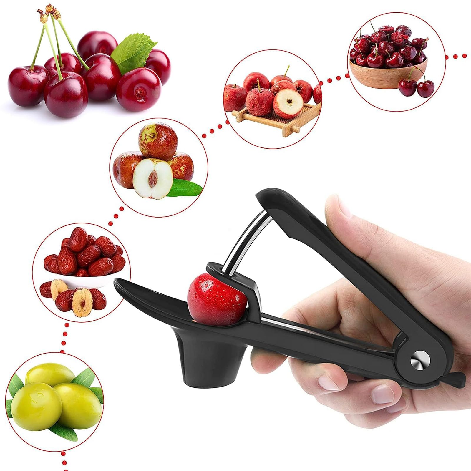 Dénoyauteur à Cerises En Acier Inoxydable – Outil De Cuisine Simple Et Efficace Pour Confiture, Pâtisserie – Facile à Nettoyer