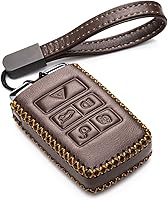 Vista 1 de Vitodeco Funda de cuero genuino para llavero inteligente compatible con Land Rover Discovery, Range Rover, Defender 2017 - 2023 (5 botones, marrón)